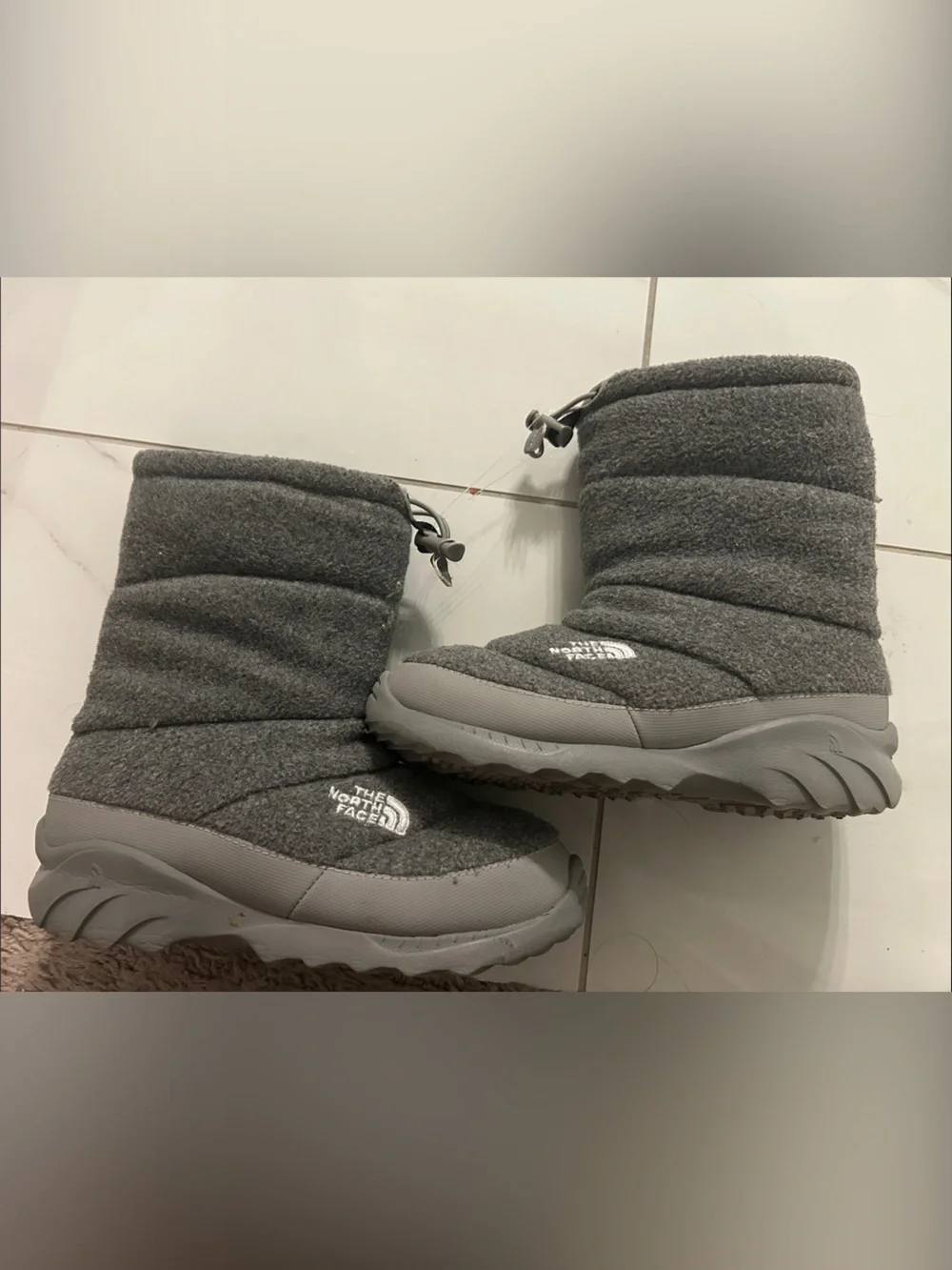 The North Face Heat Seeker Gray Fleece Boots